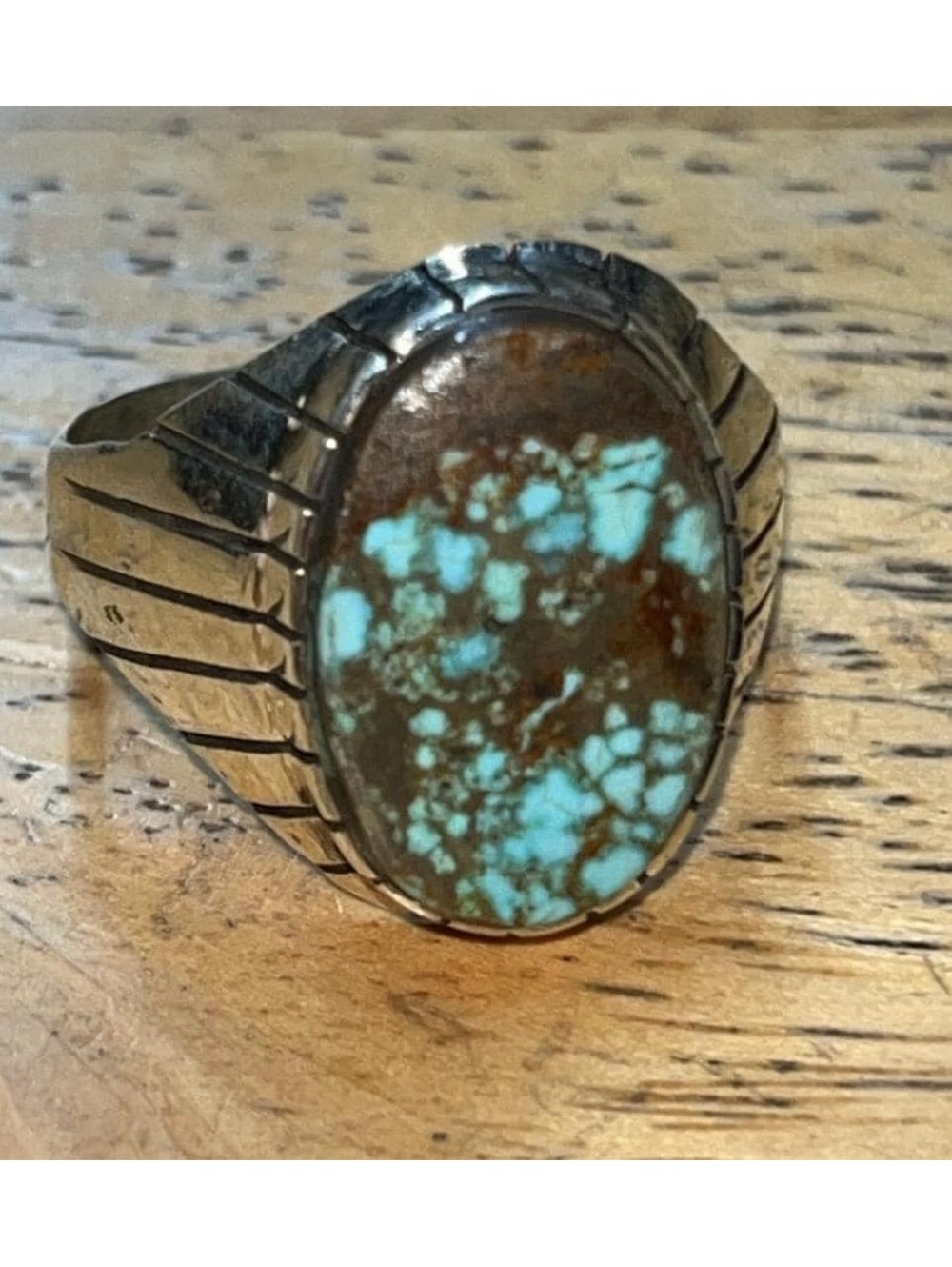 Navajo jewelry handmade turquoise sterling silver ring size 12.5 -Trevor Jack